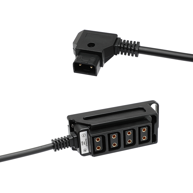 CAMVATE Male D-Tap B Type Power Tap to 4-Port Female D-Tap P-Tap Hub Adapter Splitter With Formfitting Backboard Cheese Plate