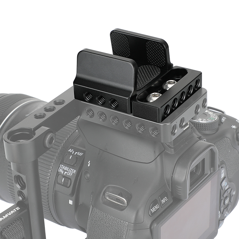 CAMVATE Universal SSD Holder Clamp With 1/4"-20 Mounting Points & Shoe Mount Connector For BlackMagic Micro Signal Converter