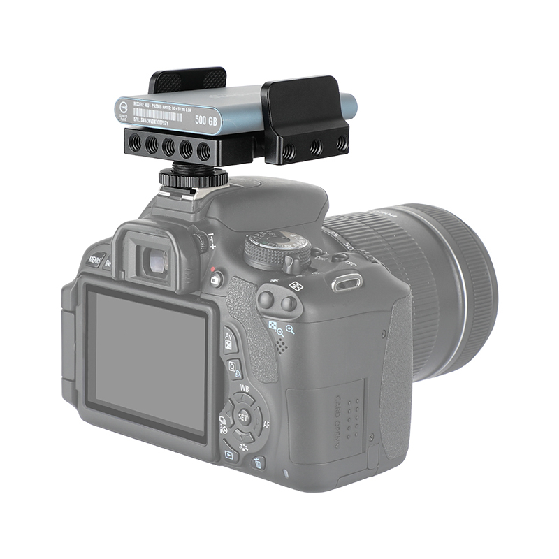CAMVATE Universal SSD Holder Clamp With 1/4"-20 Mounting Points & Shoe Mount Connector For BlackMagic Micro Signal Converter