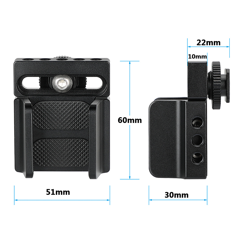 CAMVATE Universal SSD Holder Clamp With 1/4"-20 Mounting Points & Shoe Mount Connector For BlackMagic Micro Signal Converter