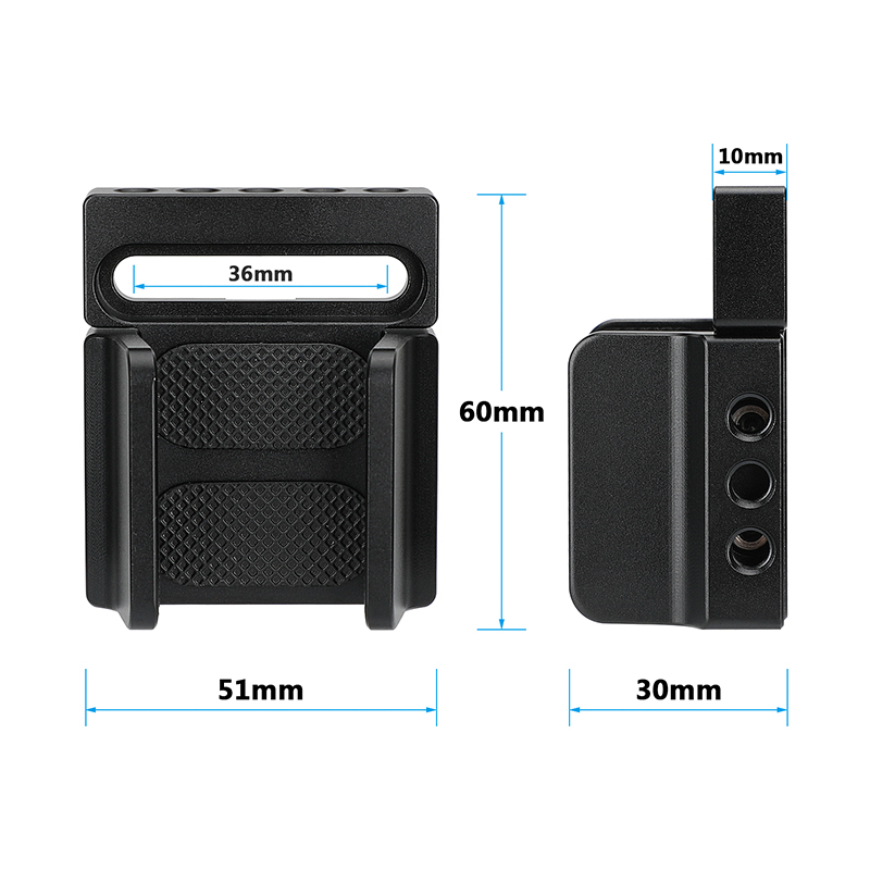 CAMVATE Universal SSD Holder Adjustable Hard Drive Clamp With 1/4"-20 Mounting Points For Width Range 35mm ~ 80mm