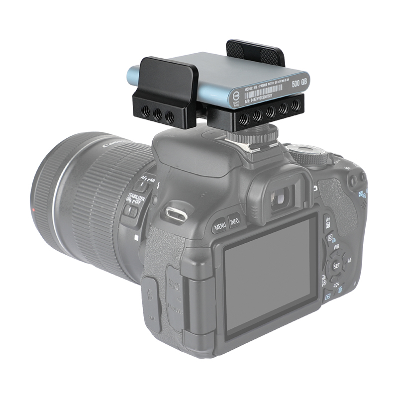CAMVATE Universal SSD Holder Adjustable Hard Drive Clamp With 1/4"-20 Mounting Points For Width Range 35mm ~ 80mm