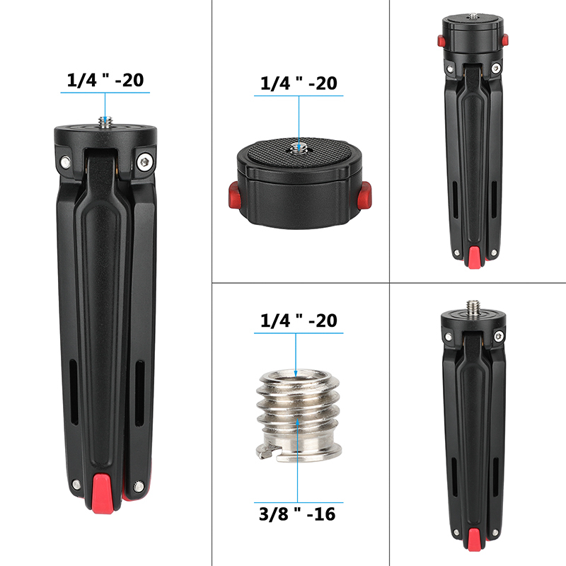 CAMVATE Foldable Mini Tripod With Quick Release Tripod Head & 1/4"-20 Mounting Screw For DSLR Camera /Tablet / Smartphone