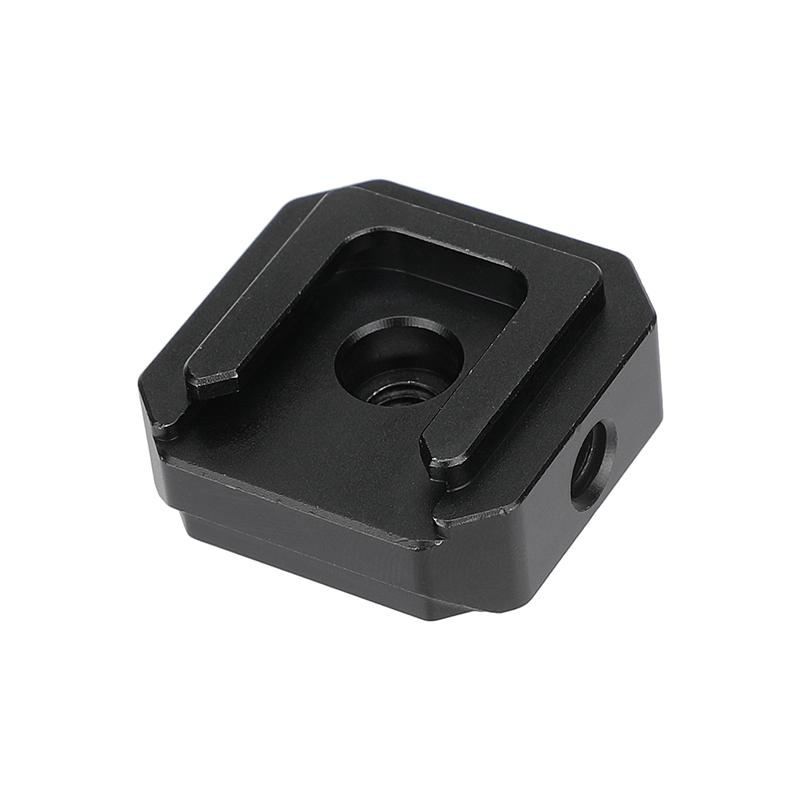 CAMVATE Universal Base Mount Square Block With 1/4"-20 Thread Hole And Built-in Shoe Mount Adapter