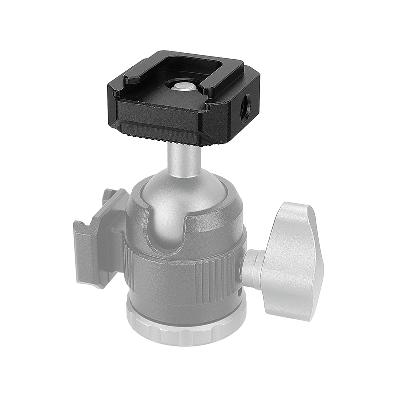 CAMVATE Universal Base Mount Square Block With 1/4"-20 Thread Hole And Built-in Shoe Mount Adapter
