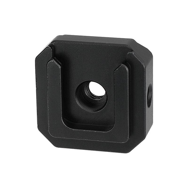 CAMVATE Universal Base Mount Square Block With 1/4"-20 Thread Hole And Built-in Shoe Mount Adapter
