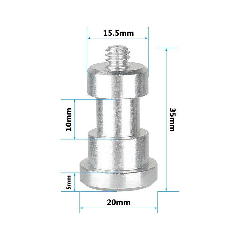 CAMVATE 1/4"-20 Male To 1/4"-20 Female Thread Screw Adapter For Wall Mount Support Accessories (2 Pieces)