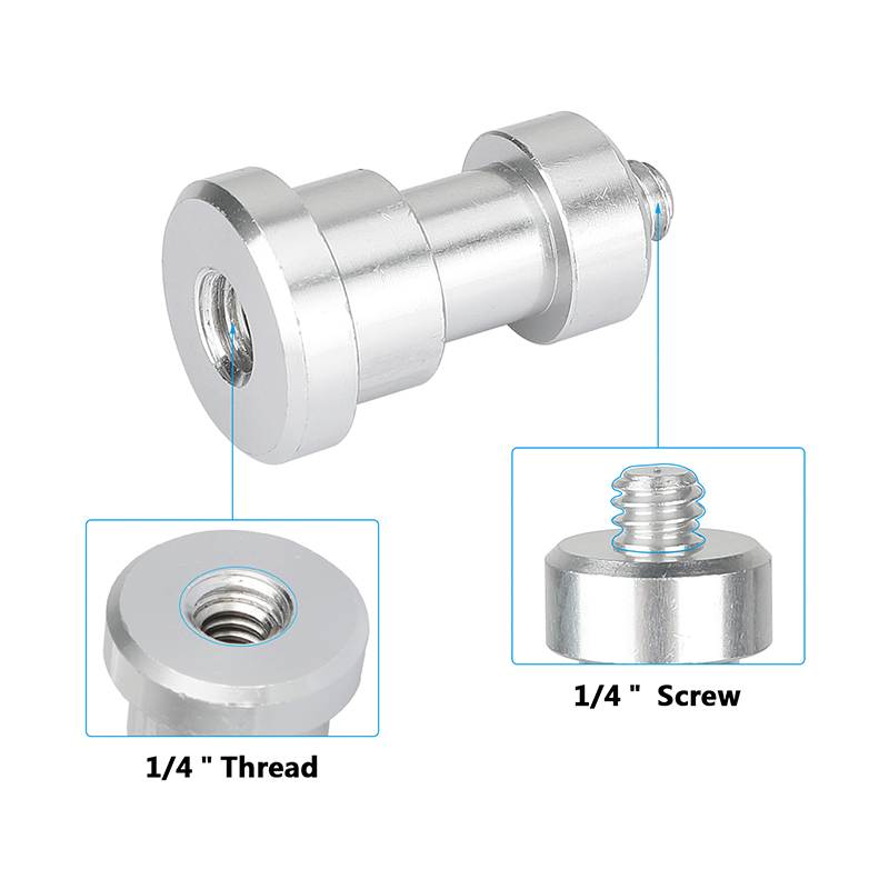 CAMVATE 1/4"-20 Male To 1/4"-20 Female Thread Screw Adapter For Wall Mount Support Accessories (2 Pieces)