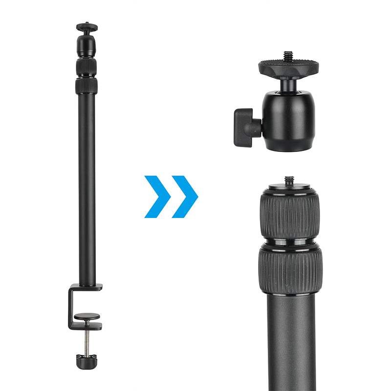 CAMVATE Double-extend Desk Mount Stand (44cm ~ 105cm) With Fully Adjustable 1/4" Ball Head Mount For Camera / Monitor / Flashlight