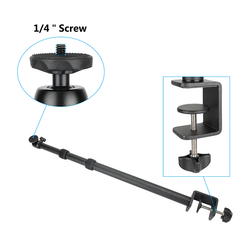 CAMVATE Double-extend Desk Mount Stand (44cm ~ 105cm) With Fully Adjustable 1/4" Ball Head Mount For Camera / Monitor / Flashlight