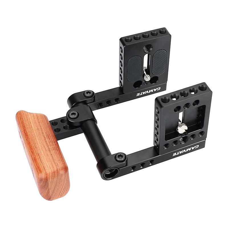 CAMVATE Wood Grip DSLR Rig Baseplate BMPCC Cage Kit for BlackMagic Pocket Cinema Camera