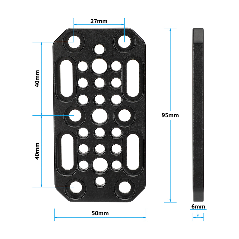 CAMVATE Multihole Cheese Plate Camera Mount Expansion Board With 1/4" & 3/8" Mounting Points & Grooves