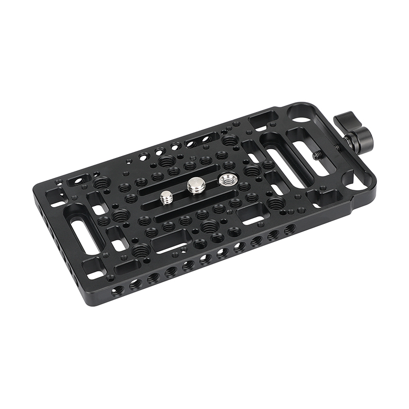 CAMVATE Battery Backboard Cheese Plate With 15mm Rod Clamp One-piece For V Lock Power Supply Plate Power Splitter Adapter