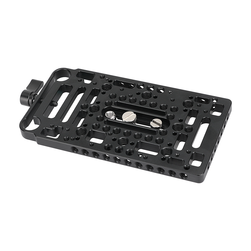 CAMVATE Battery Backboard Cheese Plate With 15mm Rod Clamp One-piece For V Lock Power Supply Plate Power Splitter Adapter