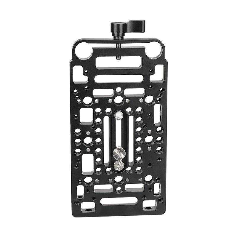 CAMVATE Battery Backboard Cheese Plate With 15mm Rod Clamp One-piece For V Lock Power Supply Plate Power Splitter Adapter