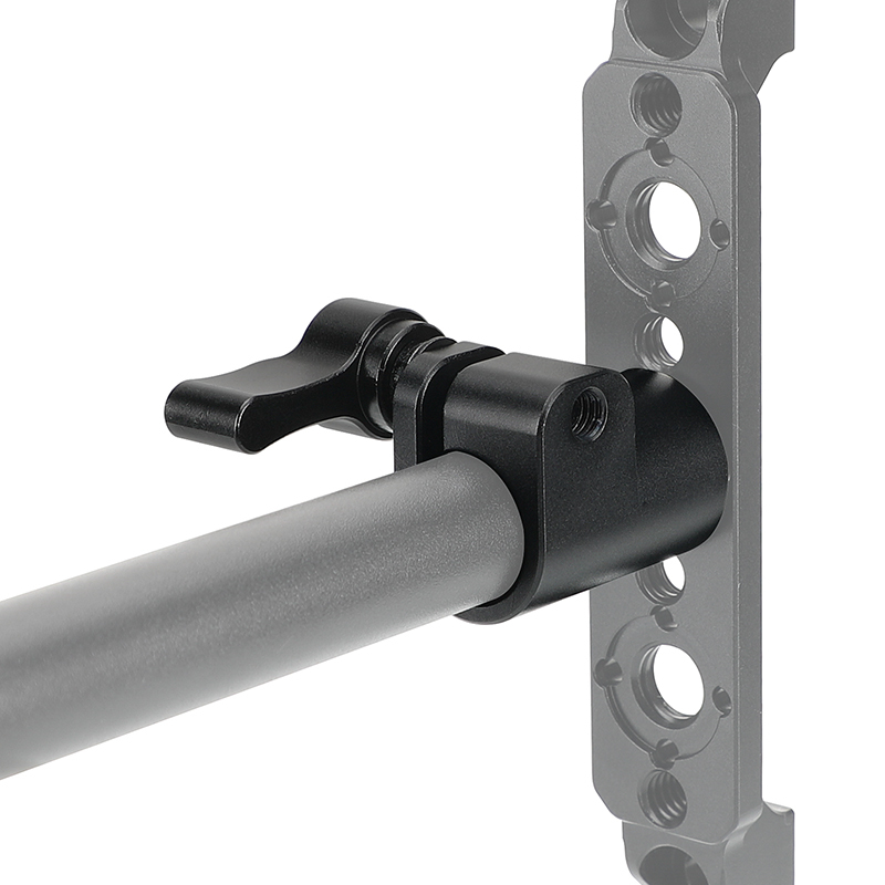 CAMVATE 15mm Single Rod Holder Clamp With 3/8"-16 Thread Screw And  Anti-twist Locating Pins