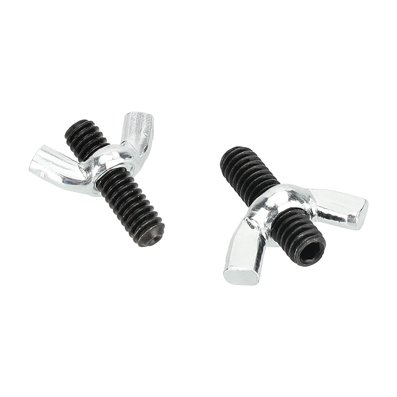 CAMVATE 1/4"-20 Hand-tight Fastener Wing Butterfly Screw Bolt Carbon Steel Zinc Plated (A Packet Of 2)