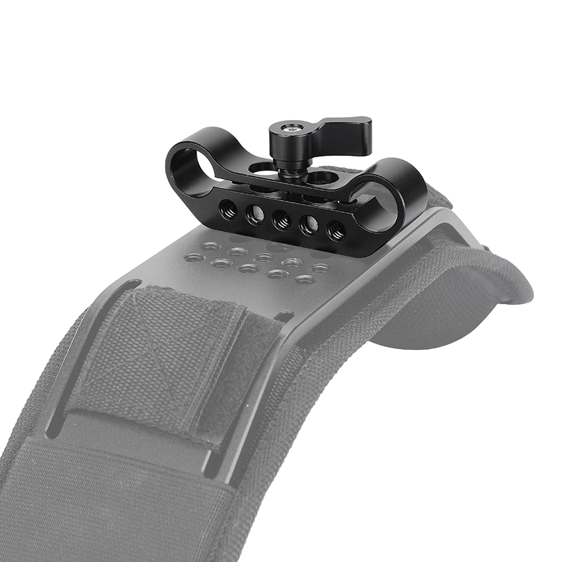 CAMVATE Standard 15mm Dual-rod Holder Clamp With Central Lock Knob And 1/4"-20 Thread Holes