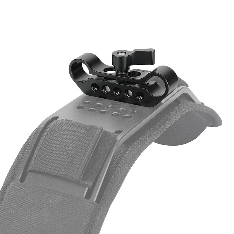 CAMVATE Standard 15mm Dual-rod Holder Clamp With Central Lock Knob And 1/4"-20 Thread Holes