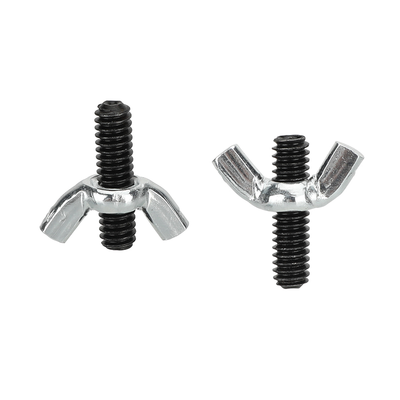 CAMVATE 1/4"-20 Hand-tight Fastener Wing Butterfly Screw Bolt Carbon Steel Zinc Plated (A Packet Of 2)