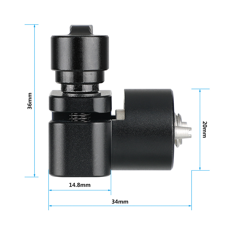 CAMVATE 15mm Single Rod Holder Clamp With 3/8"-16 Thread Screw And  Anti-twist Locating Pins