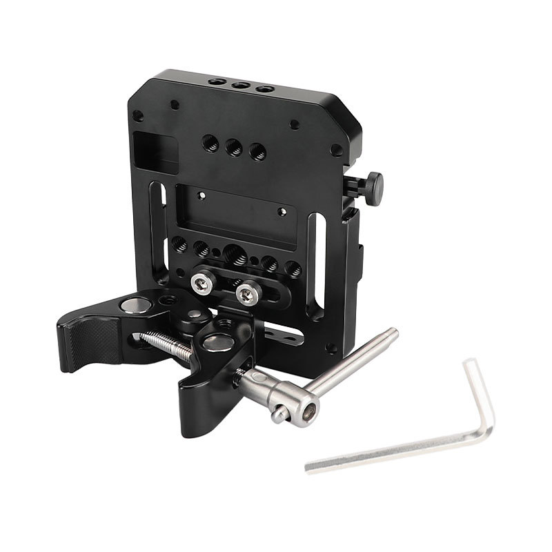 CAMVATE V Mount Female Adapter With VESA Mount 75×75mm & 1/4" 3/8" Mounting Points + Multipurpose Super Crab Clamp