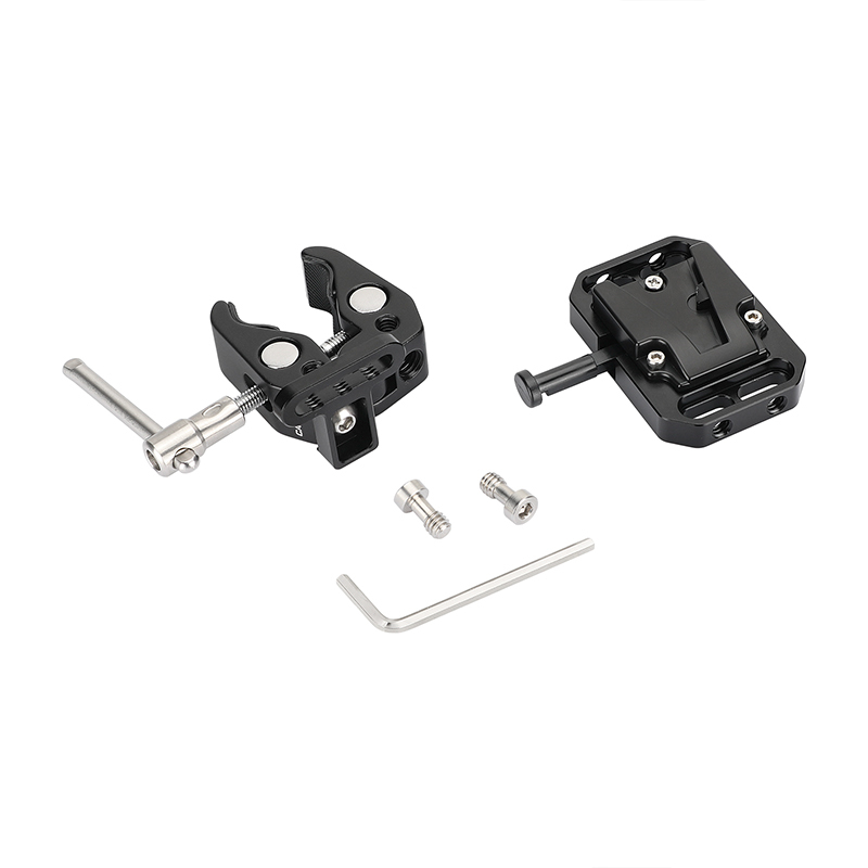 CAMVATE V-Lock Female Quick Release Mount Adapter + Multipurpose Super Crab Clamp For Photographic Devices