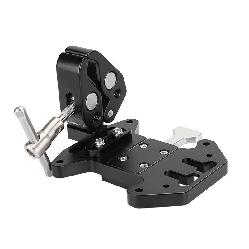 CAMVATE Quick Release V Lock Female Mount Battery Plate+ Versatile Super Crab Clamp