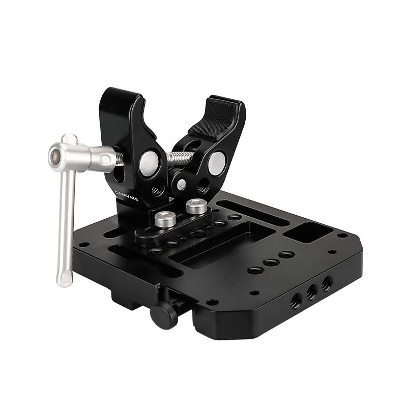 CAMVATE V Mount Female Adapter With VESA Mount 75×75mm & 1/4" 3/8" Mounting Points + Multipurpose Super Crab Clamp