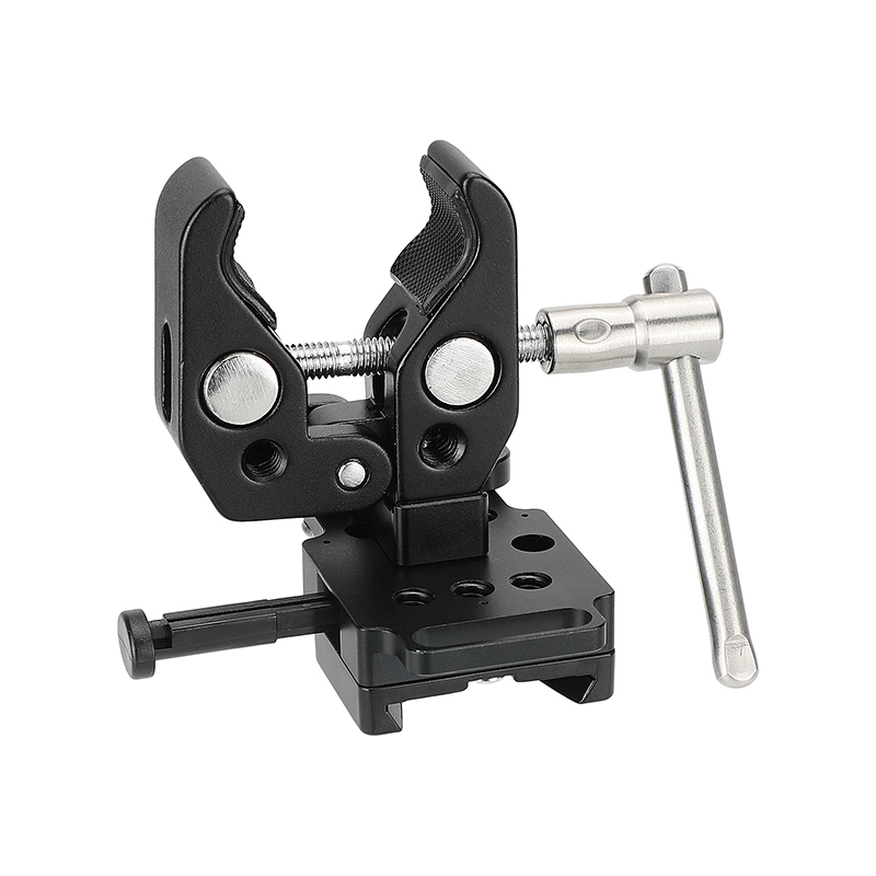 CAMVATE Mini V-Lock Mount Quick Release Adapter For DSLR Camera Battery + Universal Super Crab Clamp