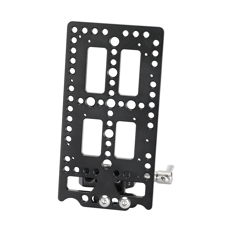 CAMVATE Battery Backboard Plate Camera Cheese Plate For V Lock Mount Power Splitter + Universal Super Crab Clamp