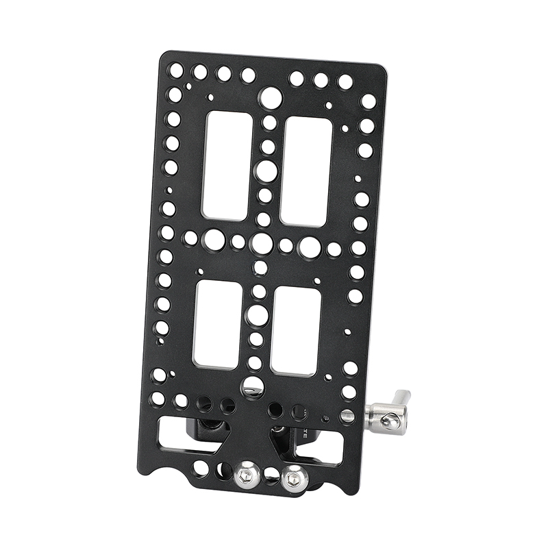 CAMVATE Battery Backboard Plate Camera Cheese Plate For V Lock Mount Power Splitter + Universal Super Crab Clamp