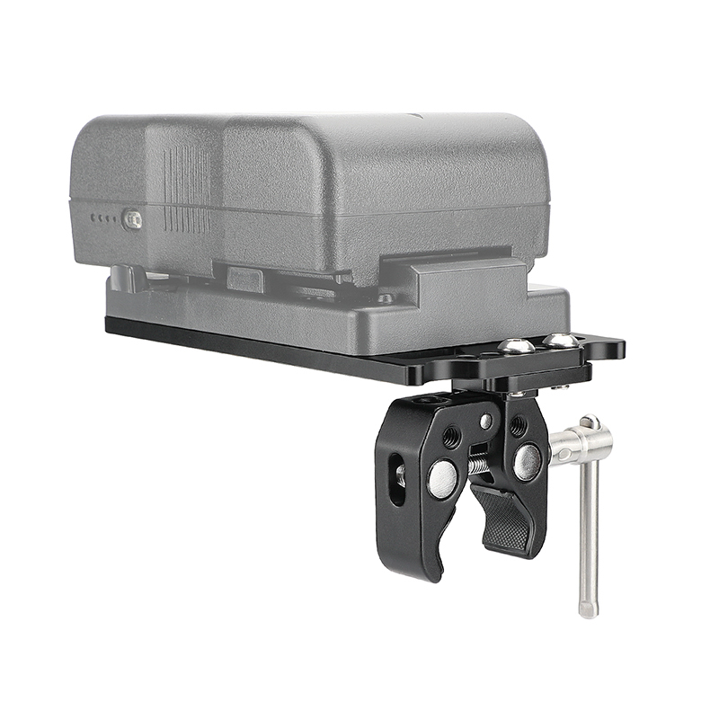 CAMVATE Battery Backboard Plate Camera Cheese Plate For V Lock Mount Power Splitter + Universal Super Crab Clamp