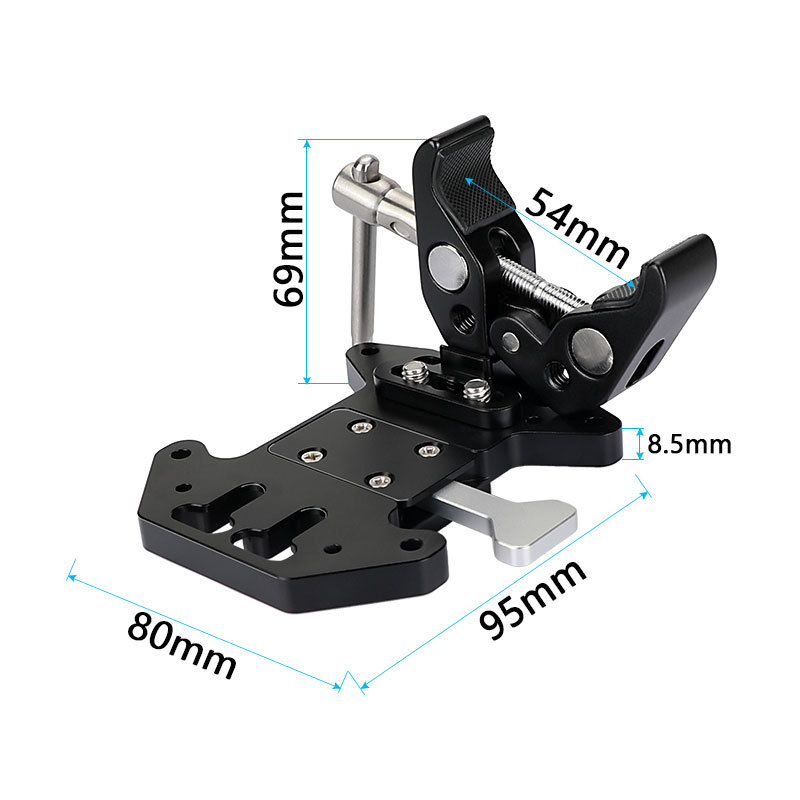 CAMVATE Quick Release V Lock Female Mount Battery Plate+ Versatile Super Crab Clamp
