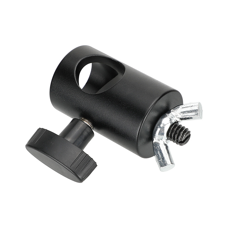 CAMVATE 16mm Light Stand Head Adapter Rod Holder With 1/4"-20 Hand-tight Fastener Wing Butterfly Screw Nut