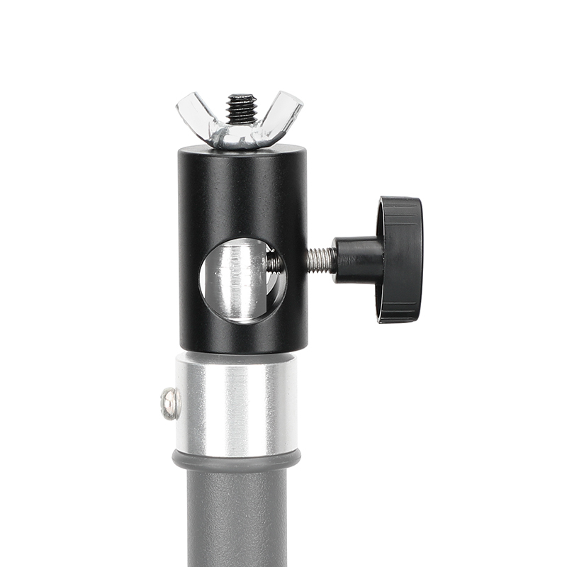 CAMVATE 16mm Light Stand Head Adapter Rod Holder With 1/4"-20 Hand-tight Fastener Wing Butterfly Screw Nut