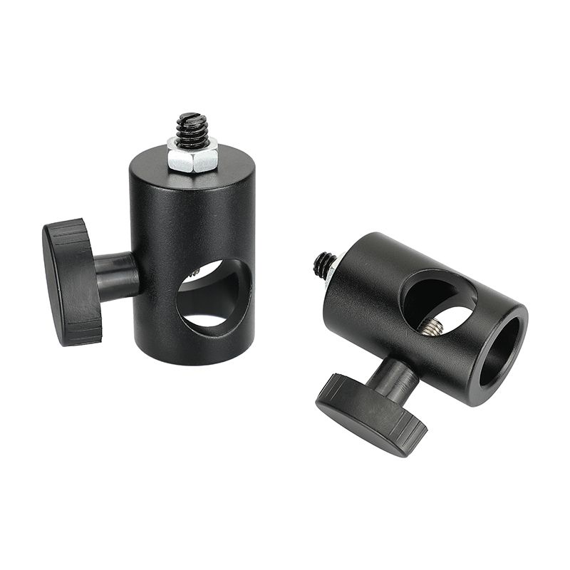CAMVATE 16mm Light Stand Head Mount Rod Holder With 1/4"-20 Thread Screw Adapter (2 Pieces)