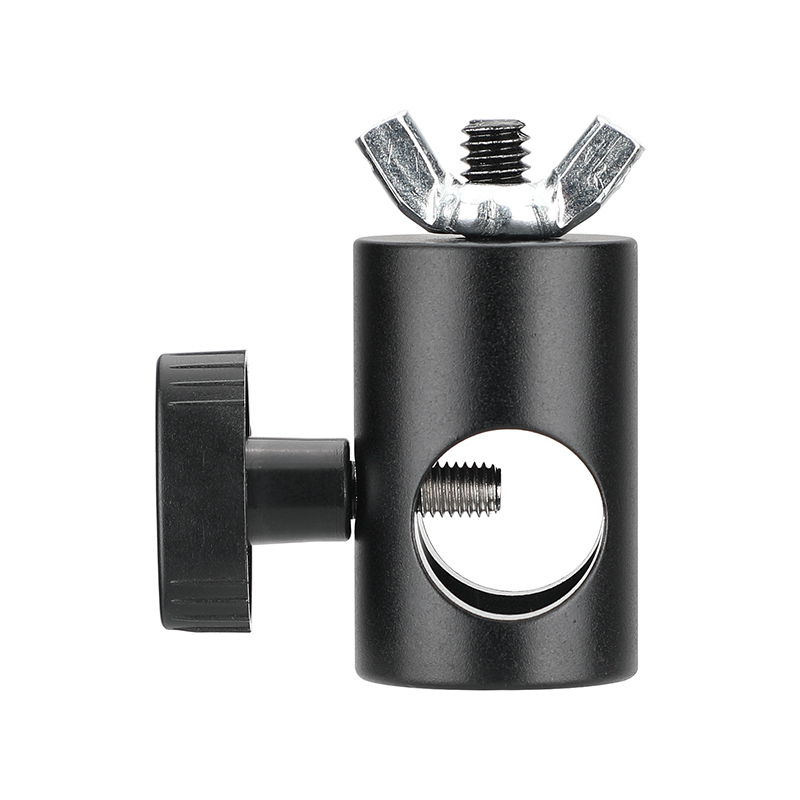 CAMVATE 16mm Light Stand Head Adapter Rod Holder With 1/4"-20 Hand-tight Fastener Wing Butterfly Screw Nut