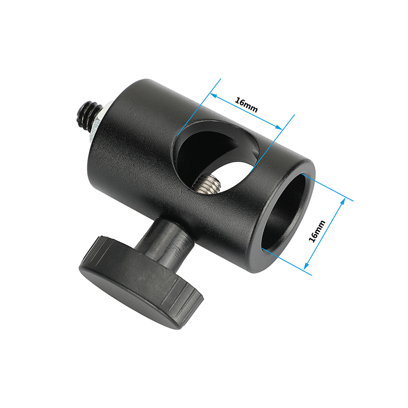 CAMVATE 16mm Light Stand Head Mount Rod Holder With 1/4"-20 Thread Screw Adapter (2 Pieces)