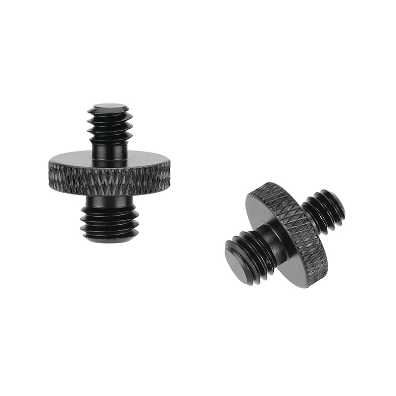 CAMVATE M8 Male to 1/4"-20 Male Double-end Thread Screw Convert Adapter Aluminum Alloy Made (2 Pieces)