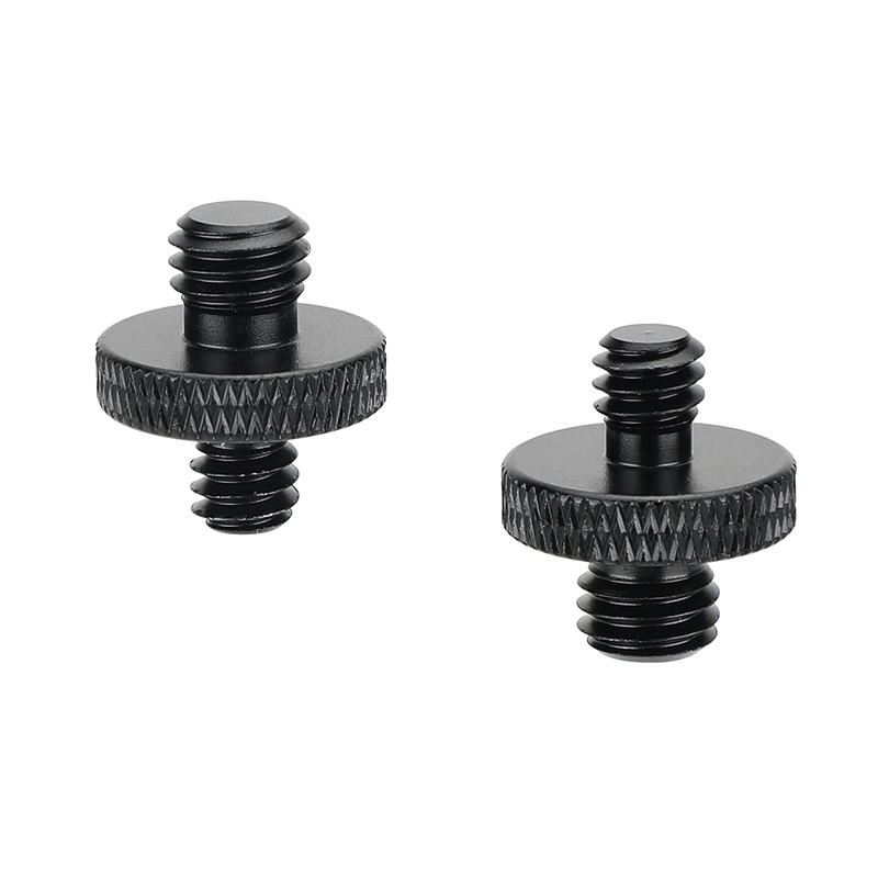 CAMVATE M8 Male to 1/4"-20 Male Double-end Thread Screw Convert Adapter Aluminum Alloy Made (2 Pieces)