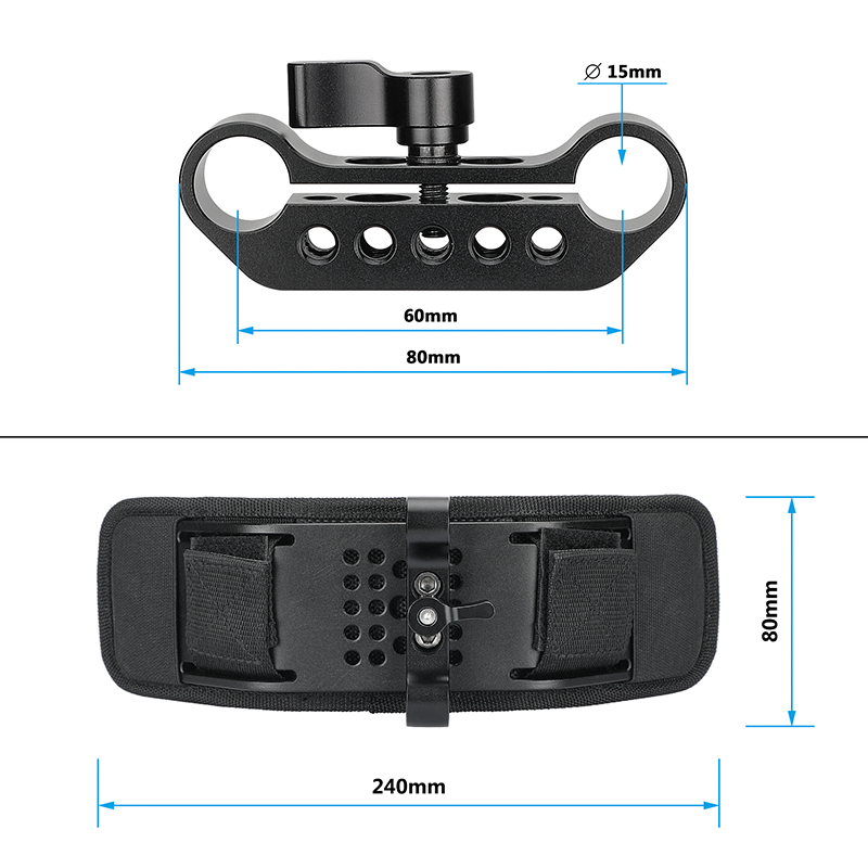 CAMVATE Ergonomic Shoulder Pad With 15mm Rod Holder Railblock For Camera / Camcorder Shoulder Mount Rig
