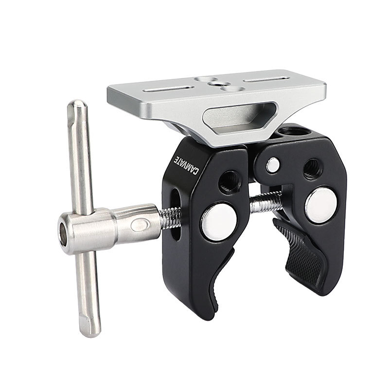 CAMVATE Extension Support (Titanium Color) For BlackMagic Micro Signal Converter HDMI To SDI 3G + Universal Super Crab Clamp