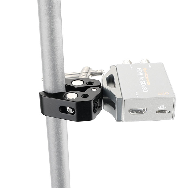CAMVATE Extension Support (Titanium Color) For BlackMagic Micro Signal Converter HDMI To SDI 3G + Universal Super Crab Clamp