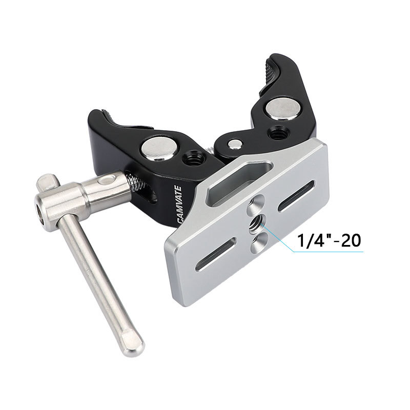 CAMVATE Extension Support (Titanium Color) For BlackMagic Micro Signal Converter HDMI To SDI 3G + Universal Super Crab Clamp