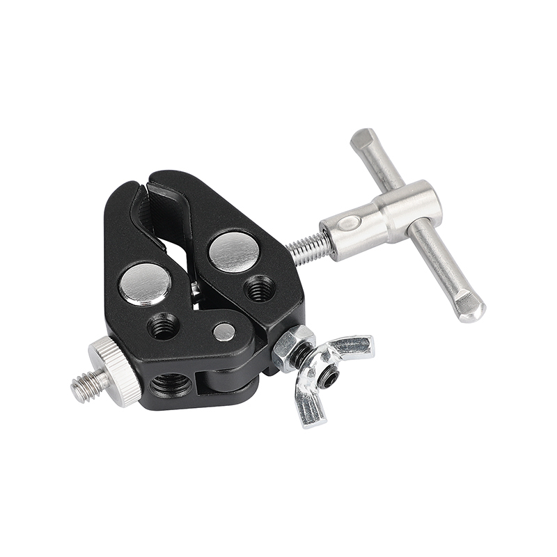 CAMVATE Universal Super Crab Clamp With 1/4"-20 Screw Adapter & 1/4"-20 Hand-tight Fastener Wing Butterfly Screw Nut