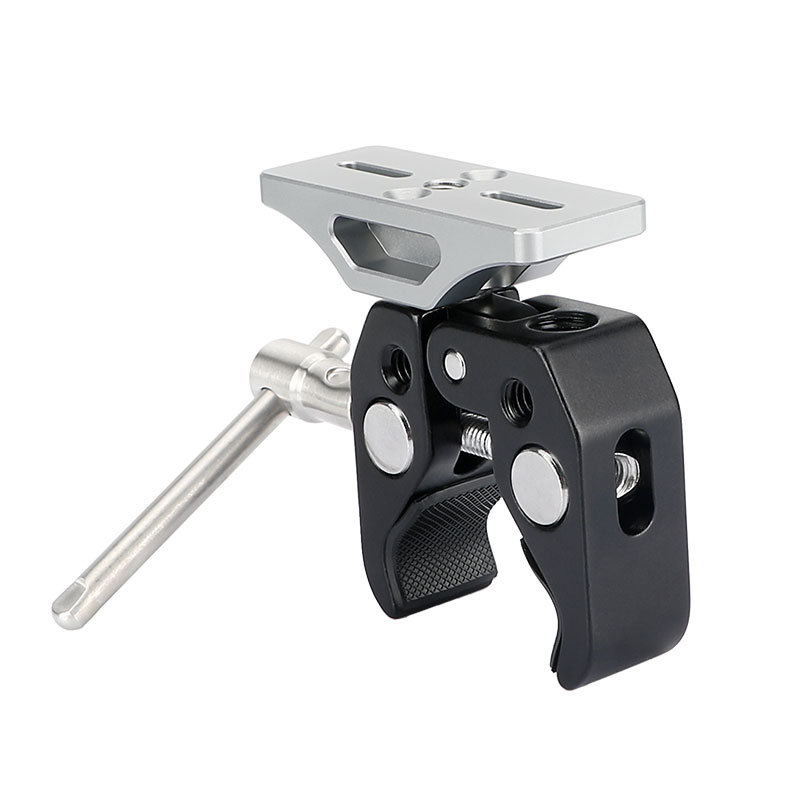 CAMVATE Extension Support (Titanium Color) For BlackMagic Micro Signal Converter HDMI To SDI 3G + Universal Super Crab Clamp