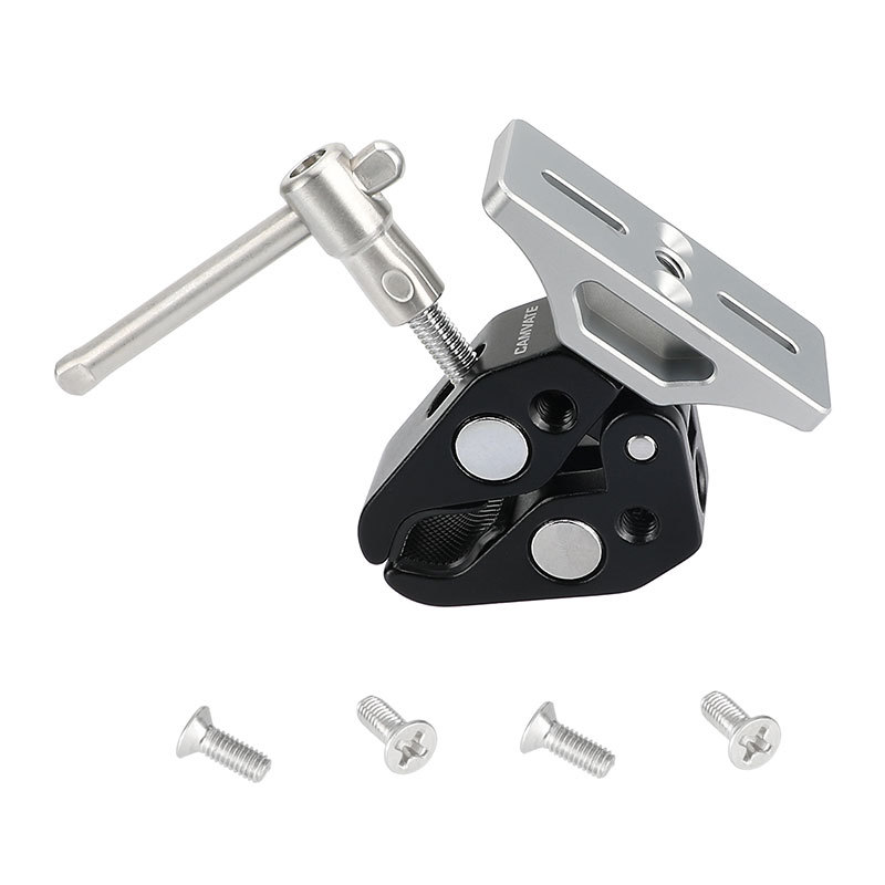 CAMVATE Extension Support (Titanium Color) For BlackMagic Micro Signal Converter HDMI To SDI 3G + Universal Super Crab Clamp