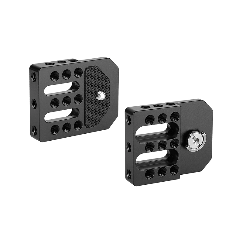 CAMVATE Versatile Top / Bottom Plate With Multiple 1/4"-20 Threads For Director's Monitor Cage Rig (A Pair)
