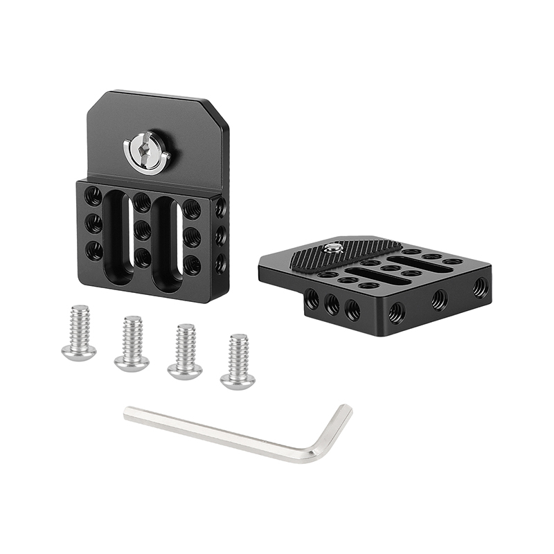 CAMVATE Versatile Top / Bottom Plate With Multiple 1/4"-20 Threads For Director's Monitor Cage Rig (A Pair)